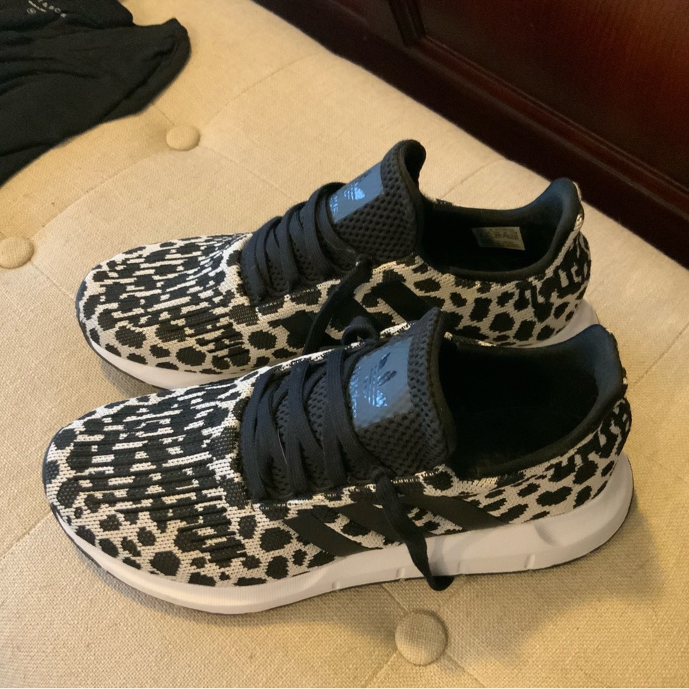 Women’s size 8 adidas animal print sneakers